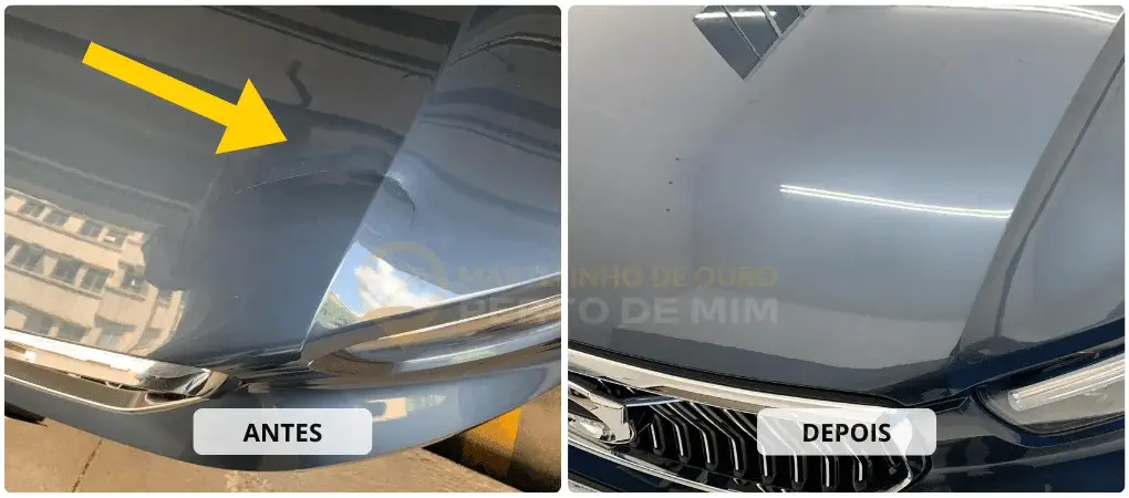 martelinho de ouro feito no capo da volvo